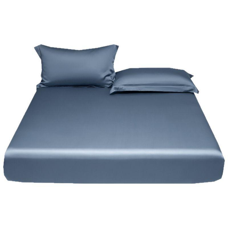 Four Seasons Tencel Fitted Sheet: Breathable, Cooling Nude Mattress Protector for Single/Double Beds.