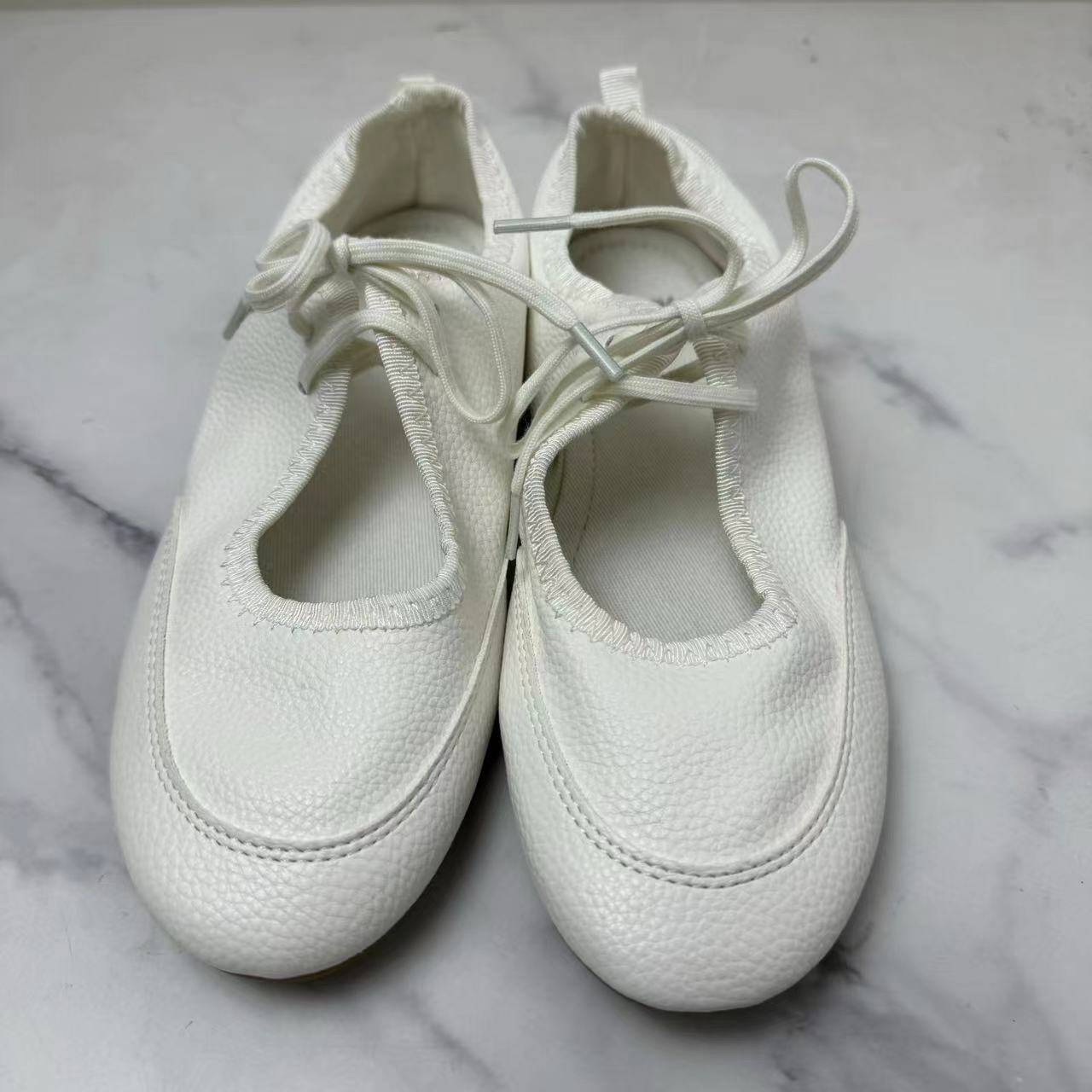 

мода М яка Шкіра Повсякденні Жіночі Балетки на Шнурівці Модний Дизайн Білі Чорні Жіночі Туфлі Мері Джейн Нове 2024 Осіннє Взуття 37 бежевий