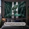 Custom Name Text Tapestry,Philadelphia Eagles Decorative Wall Hanging, Background Tapestry For Home Bedroom