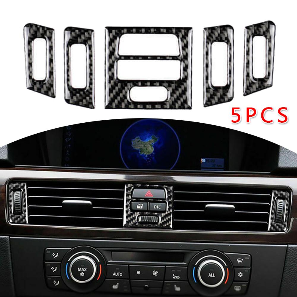 New Air Vent Outlet Trim Part Replacement Accessories Carbon Fiber Black Cover Trims E90 E92 E93 05-12 Replaces