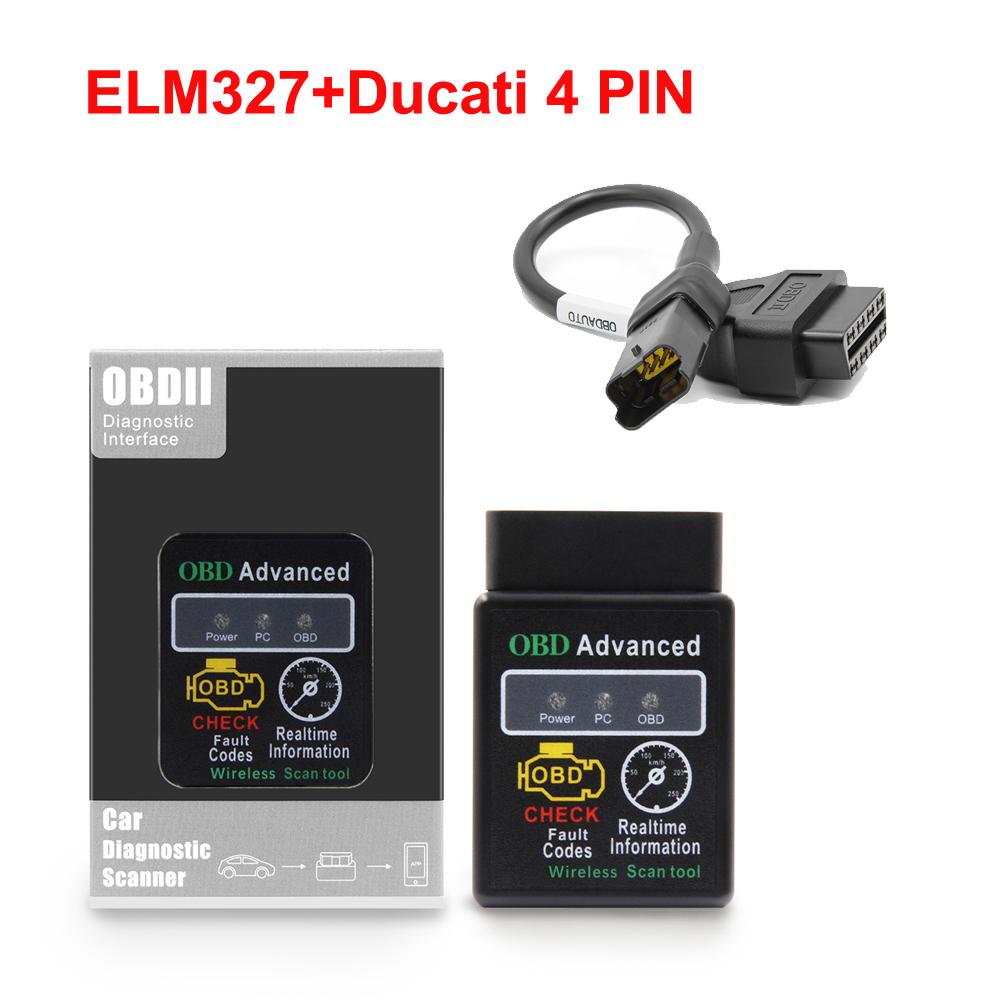 

ELM327 V1.5 25K80 Чип-диагностический сканер, расширение OBD2, разъем EFI, кабели для мотоциклов, инструмент для диагностики неисправностей для YAMAHA/HONDA/DELPHI/DUCATI/Harley