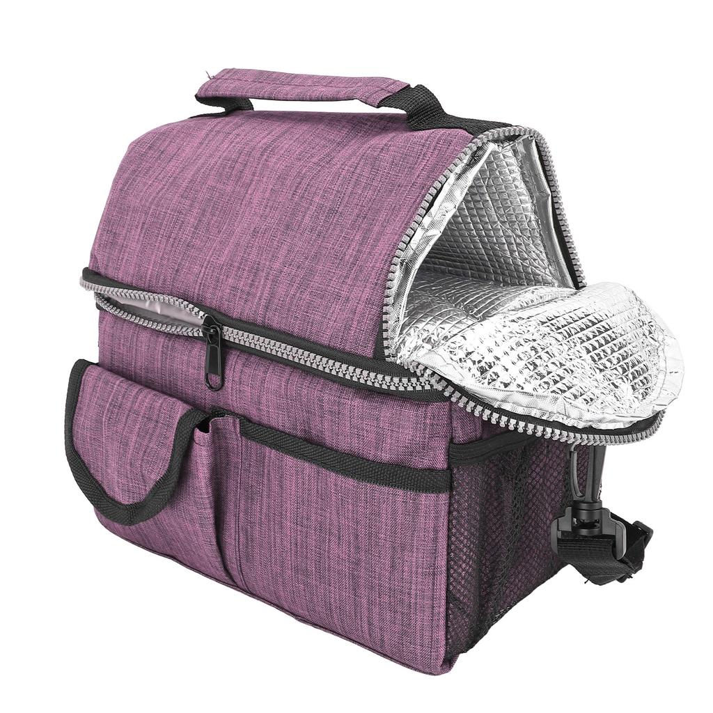 Insulated Lunch Bag Oxford Cloth Large Capacity Leakproof Dual Layer Picnic Bag for Work Office