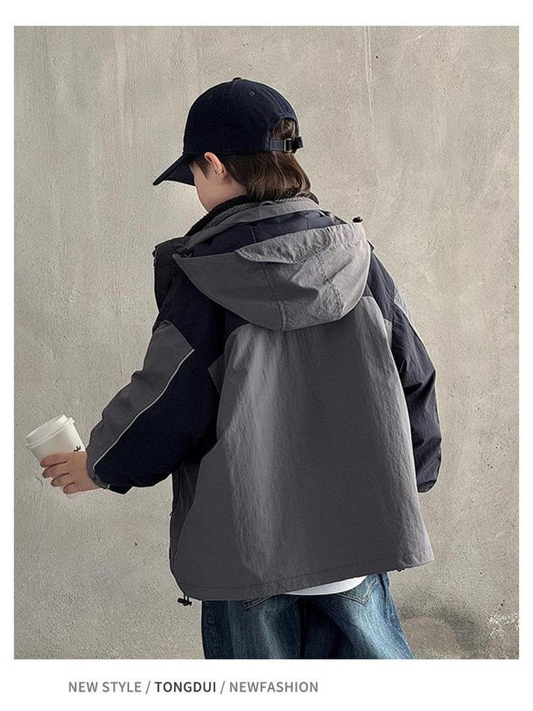 Boys' Fleece-Lined Waterproof 3-in-1 Autumn/Winter Jacket