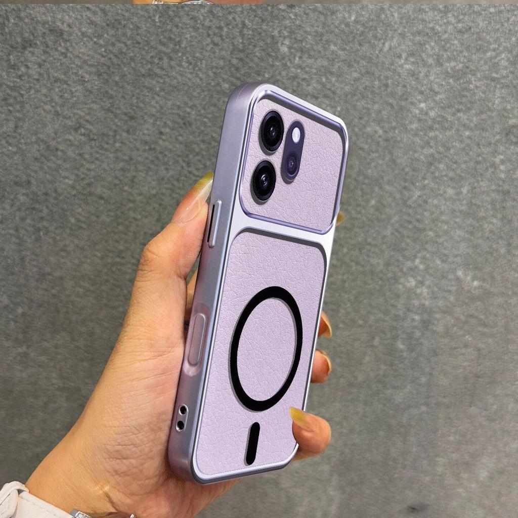 Metallic Finish Magnetic TPU Phone Case for OPPO Reno15 Pro Max 5G,15 Pro,15 F,14 F Shockproof Matte Soft Cover