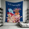 In The Night Garden Wall Tapestry Aesthetic Wall Hanging Printed Fabric Blanket Decorative Tapestries for Bedroom Living Room Home Decor