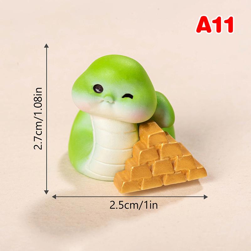 

2025 год Змеи Украшение Мультфильм Счастливая Змея Фигурка Микро Пейзаж Автомобиль Интерьер Домашний Рабочий Стол Украшение