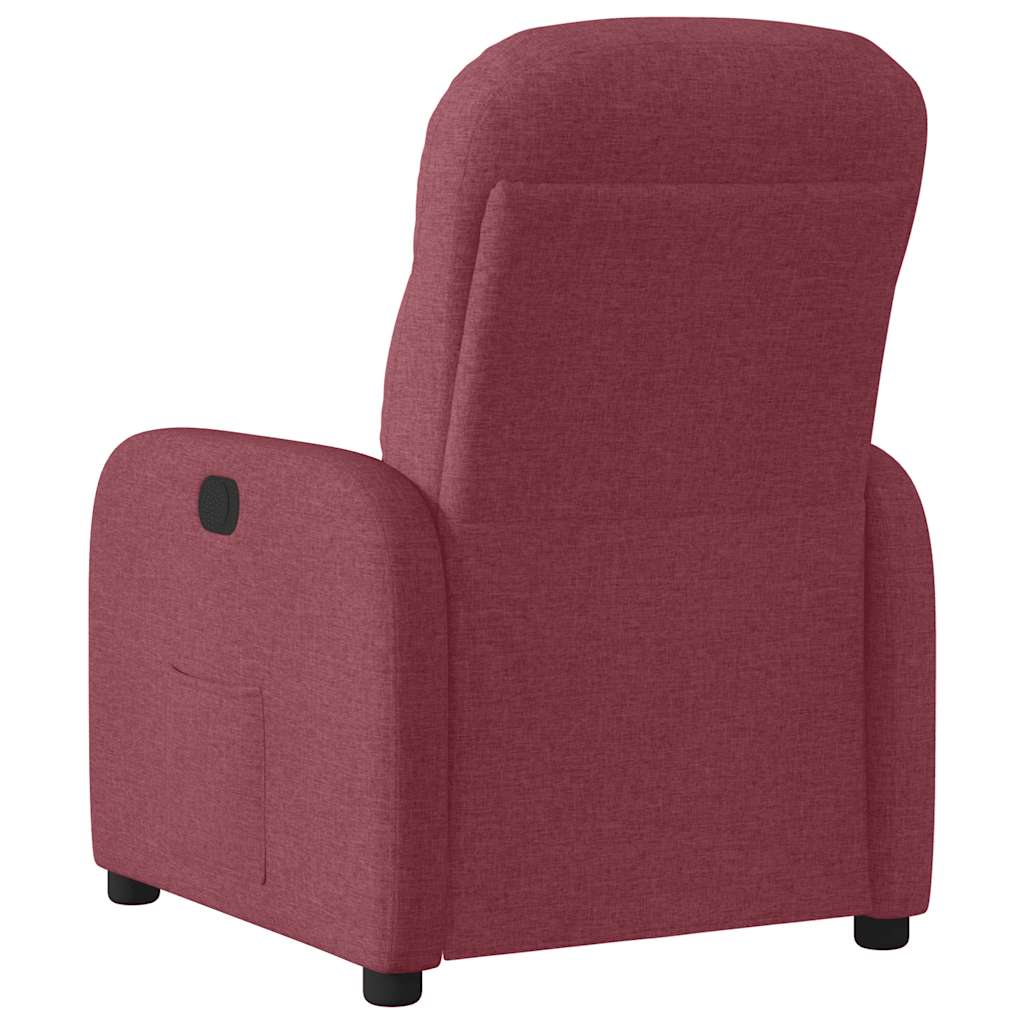 Recliner Chair Burgundy Fabric