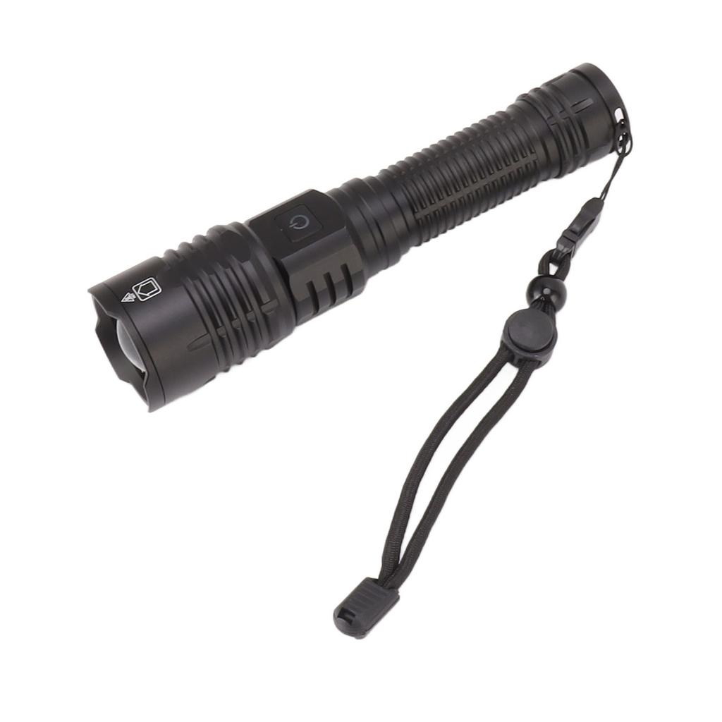 Glare Flashlight USB Rechargeable 1500lm Waterproof Aluminum Alloy for Walking Sea Fishing Mountaineering Camping