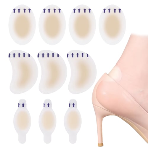 Deiboun Shoe Blister Prevention Tape, Pack of 10, Foot Protection Pads for Heels, Soles, and More, Waterproof, Shock Absorbing, Prevents Heel Blisters