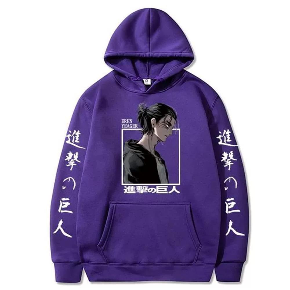 Attack On Titan Cartoon Pattern Anime Hoodies Men/Women Hooded Pullover Sweatrshirts Oversized Sweatshirts