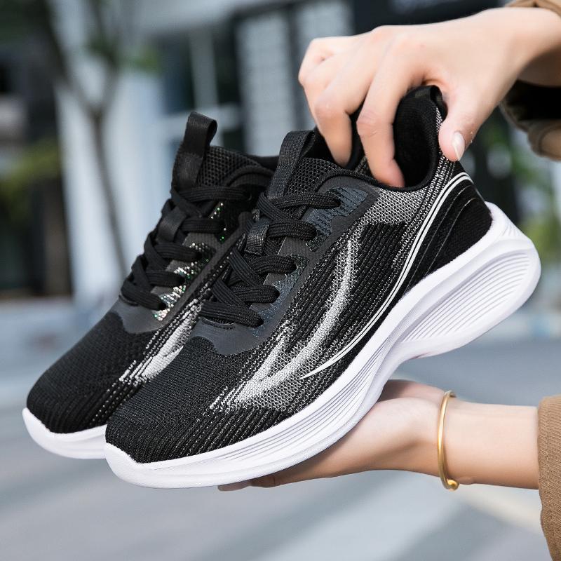 

Женские кроссовки на толстой подошве, легкие, нескользящие, сетчатые, повседневные, удобные, мягкие, на шнуровке, спортивные 35 чёрный