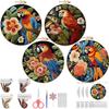 1Pc Parrot DIY Embroidery Handmade Fabric Material Kit, Suitable for Embroidery Hobby Beginners
