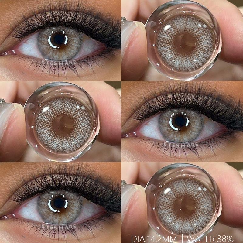 2Pcs Colored Pupils for Eyes Green Natural Look Eye Contacts Gray Fashion Lenses Beauty Color Eye Lens Brown Lenses