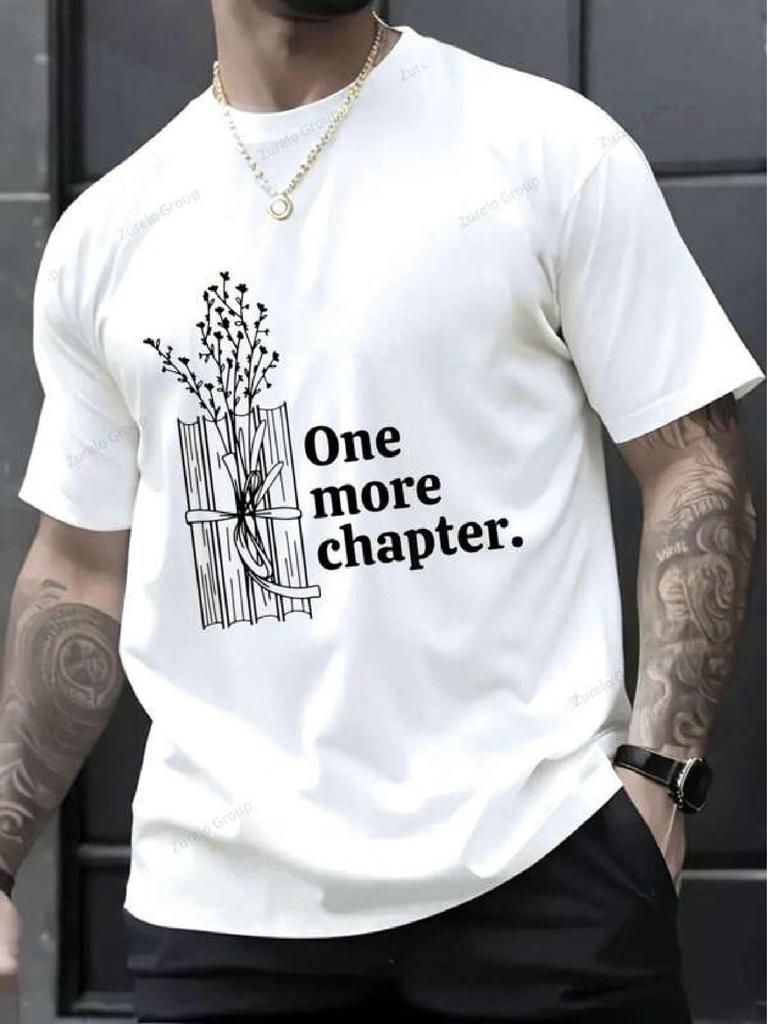 Just One More Chapter T-shirt - Book Lover's Graphic Tee with Reading Design