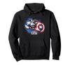 Marvel Falcon, Winter Soldier, Sam, Captain America Paint Swipe Hoodie
