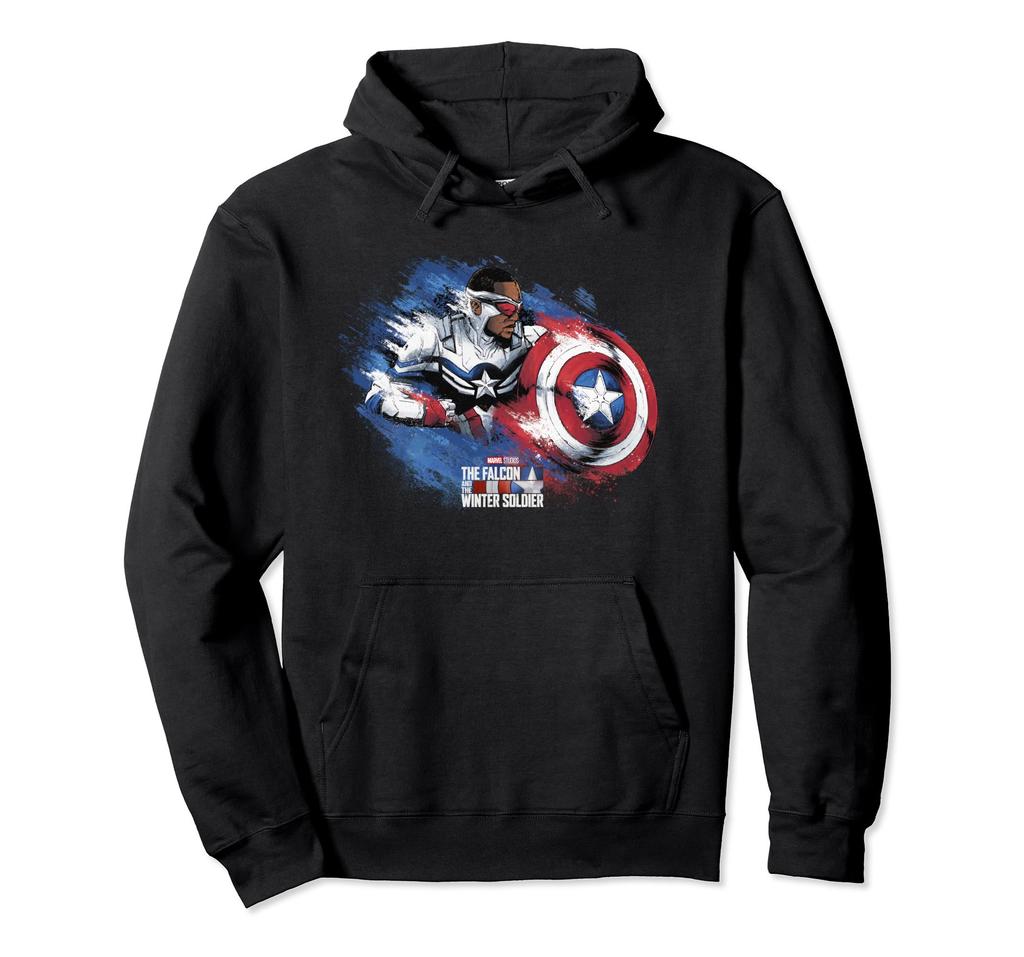 Marvel Falcon, Winter Soldier, Sam, Captain America Paint Swipe Hoodie