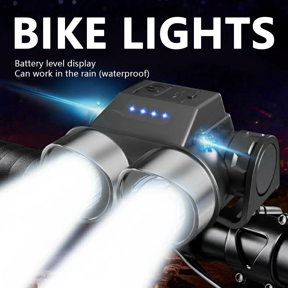 Bike Light USB Rechargeable Headlight Waterproof Super Bright Lighting Easy Installation For Road Mountain Bike Accessories