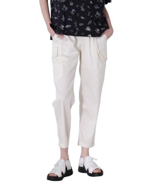 AVIREX TENCEL CARGO PANTS Women s M 033 Off white 783-4910602