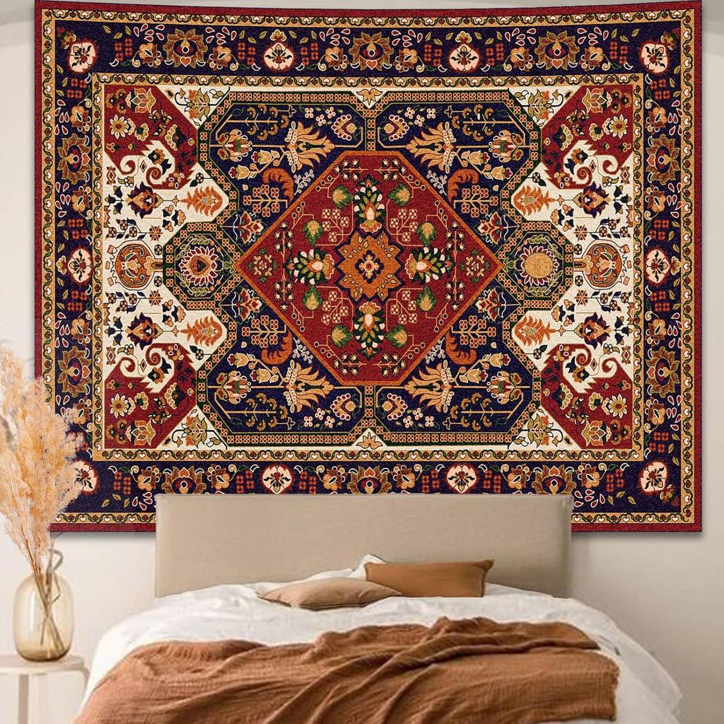 VIKAMA Bohemian Hippie Bedroom Aesthetic Wall Tapestry Living Room Bedroom Wall Art Decorative Tapestry Home Decoration
