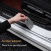 4Pcs/set New Universal Carbon Fiber Leather Car Door Sill Protection Strip Durable Anti-Scratch Decor Sticker Car Accessories
