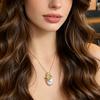 SENIKO Natural Freshwater Big Baroque Pearl Necklaces For Women Fashion Flower Cubic Zirconia Pendant With Chain Birhday Gift