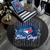 Toronto Blue Jays Round Area Rug,Carpet Rug for Living Room Bedroom Sofa Playroom Decor,Non-slip Floor Mat