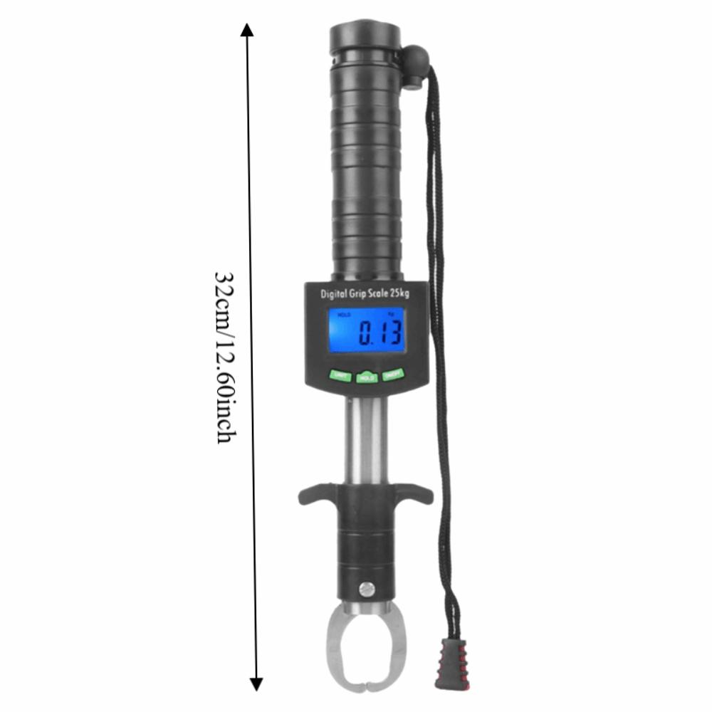 Digital Fish Lip Grabber Stainless Steel Fishing Grip Scale Fishing Grip Weight Scale  Boat Fishing