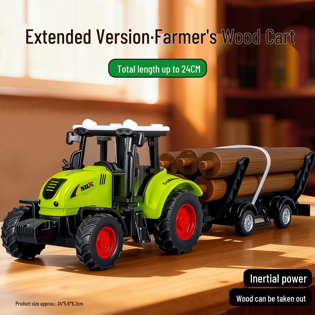 Eylemsizlik Mühendislik Aracı için Damperli Kova ve Forklift Durdurma Arabası Modeli ile Çocuk İtmeli Ekskavatör Oyuncağı.