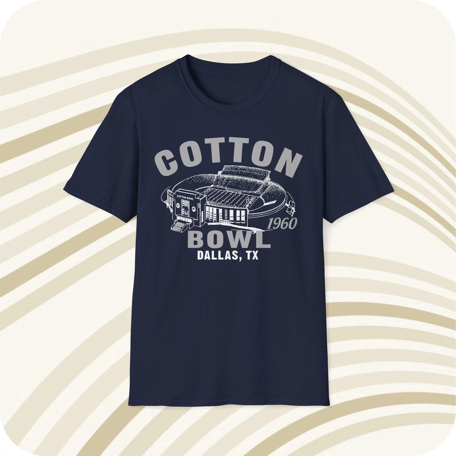Throwbackmax Cotton Bowl 1960 Classic Cut Football T shirt - Dallas Cowboys L