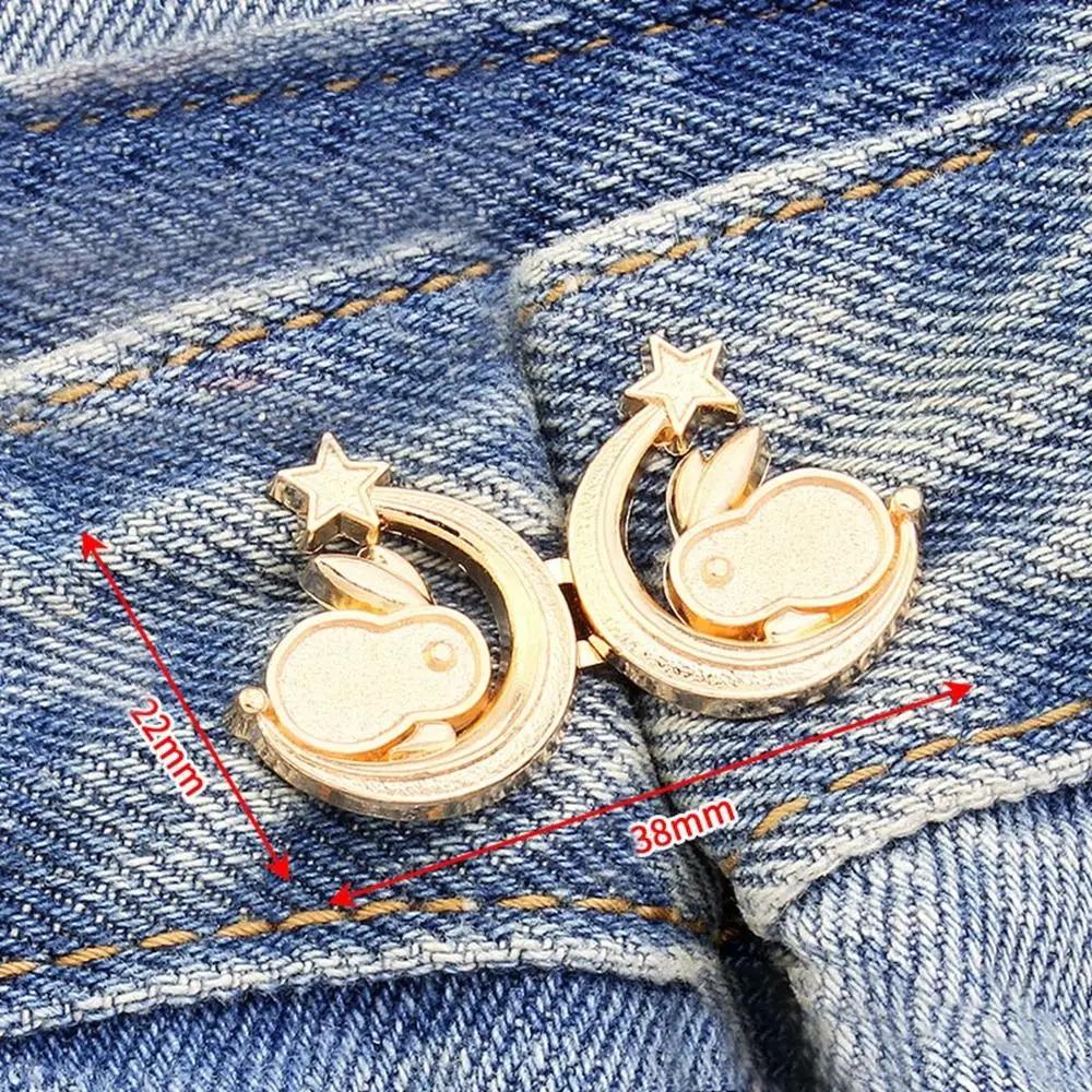 Bottone Vita Stretto per Pantaloni Jeans gonna da Donna Ornamenti Clip Vita Regolabile Spille Metalliche Accessori Abbigliamento Fai da Te Rimovibile