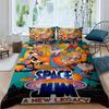 Ensemble couette et taie d'oreiller classique sur le thème du film de science-fiction Space Jam, imprimé en 3D, ensemble de literie pour enfants, décoration de chambre peut être personnalisé