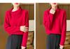 Women's Retro Chinese Lapel Wool Sweater with Frog Buttons