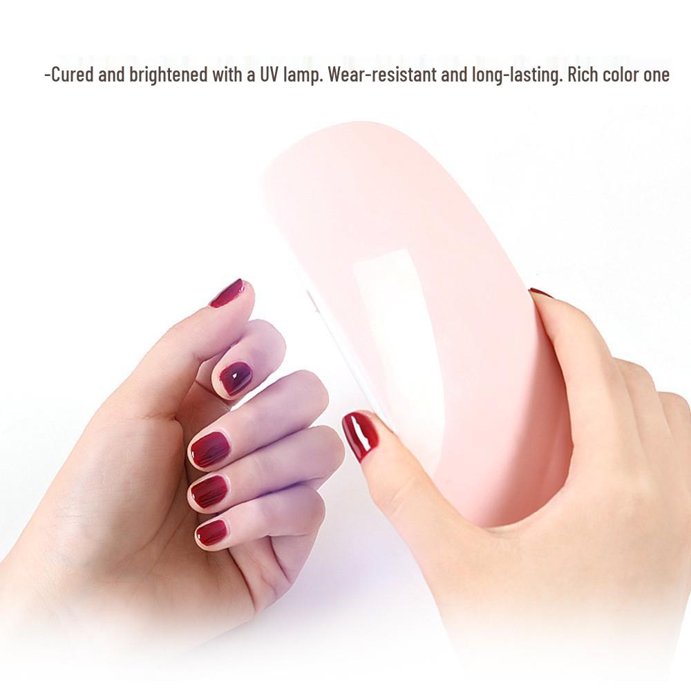 New Semi-Cured UV Gel Nail Stickers - 16 Finger Set with Light Therapy Curing Lamp for Full Nail Coverage