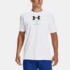 Under Armour Logo Print Crew Neck T-Shirt Men Tops White 1366443-100