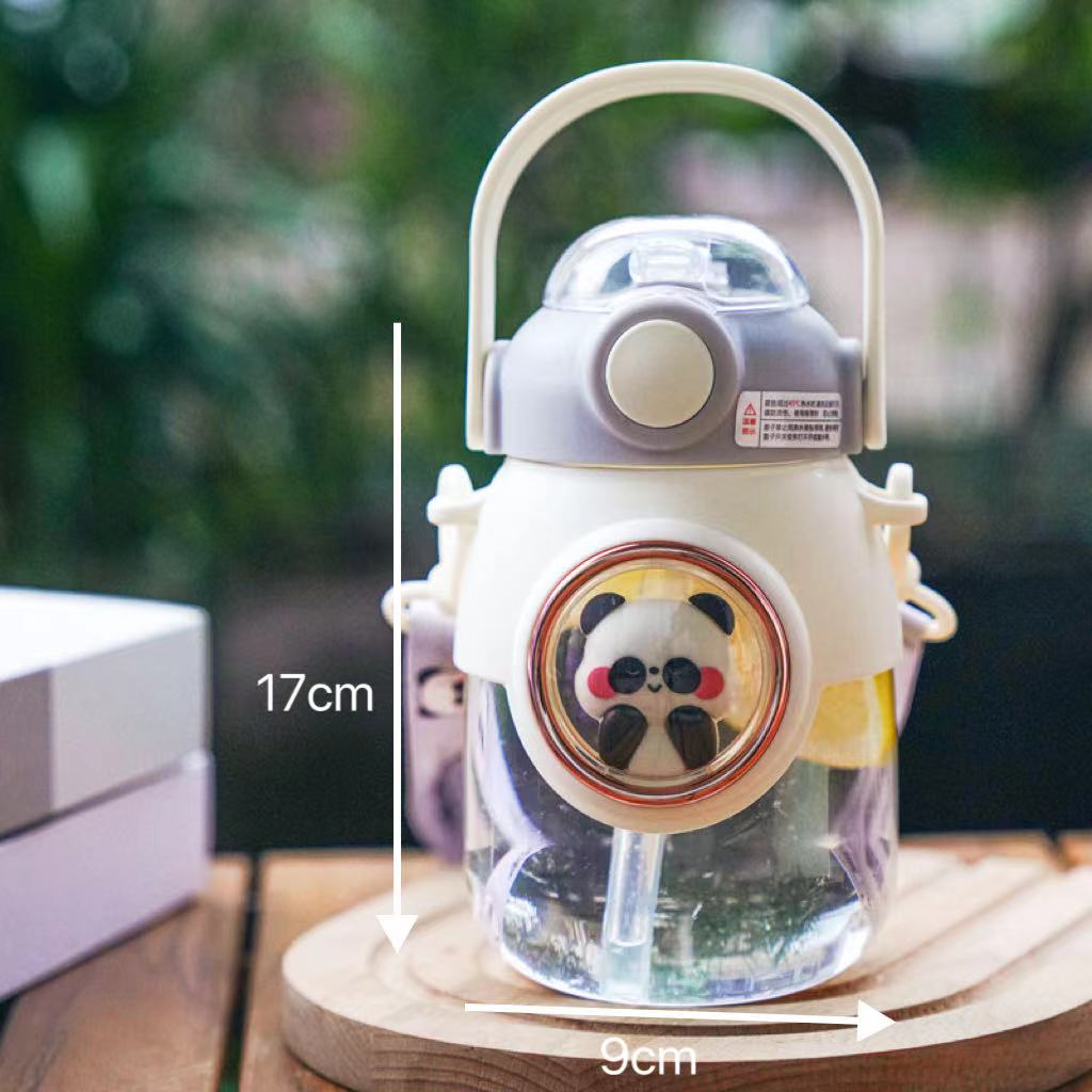 Cartoon Space - Capsule Kids Straw Cup, Portable Leak - Proof, 820ML Large Capacity Student School Travel Water Cup