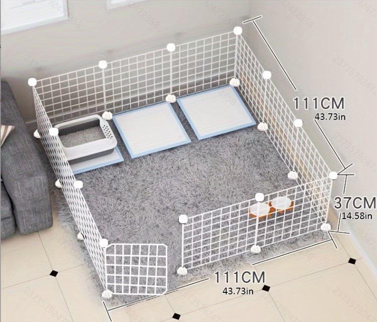 Indoor Pet Fence: Dog and Cat Barrier Gate with Iron Mesh for Anti-Escape and Isolation
