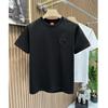 Summer Top Embroidery Neutral Short O-neck Casual Hip Hop Heavy Texture Cotton Ins Loose Men T-shirt