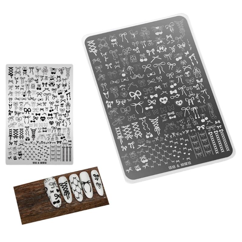 Professional Stainless Steel Nail Art Stamping Plate With Precise Engraved Patterns For Salon And DIY Manicure