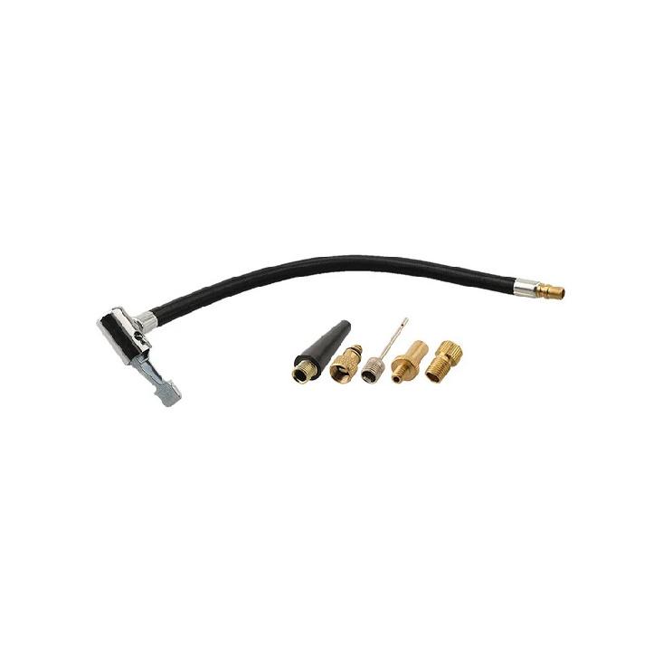 Bike Pump Extension Tube Bike Pump Valve Adapter Portable Storage Reinforced Nylon Wrapped Rubber Hose Flexible Extension Tube