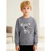 European Sizes Kids' Stylish Sweatshirt, Round Neck Pullover , Featuring a Cartoon Koala Print, Suitable for Daily Casual Wear And Outdoor Activities