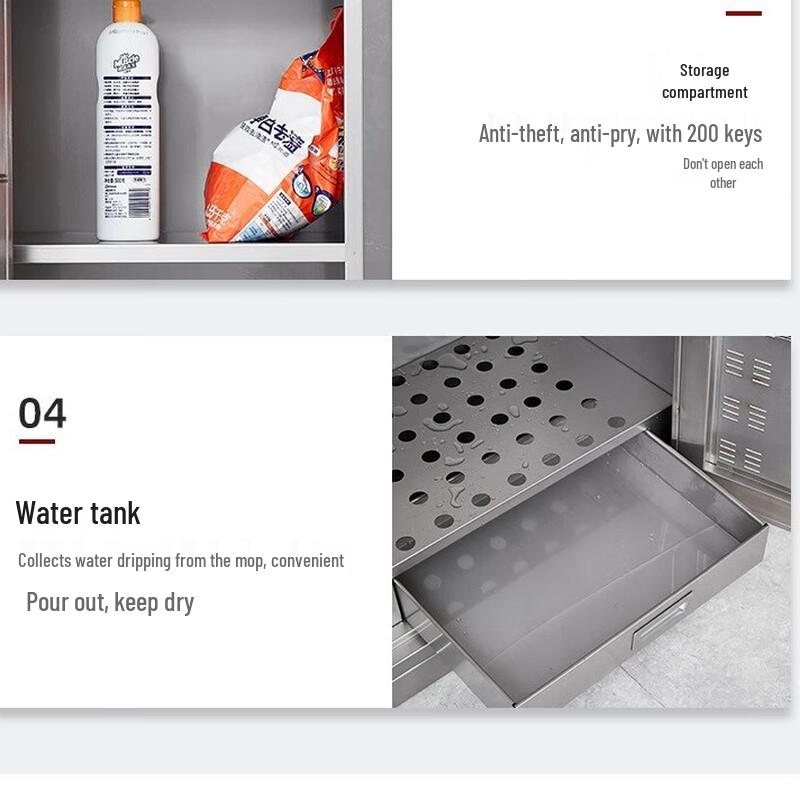 WEZHO Stainless Steel Cleaning Utility Cabinet