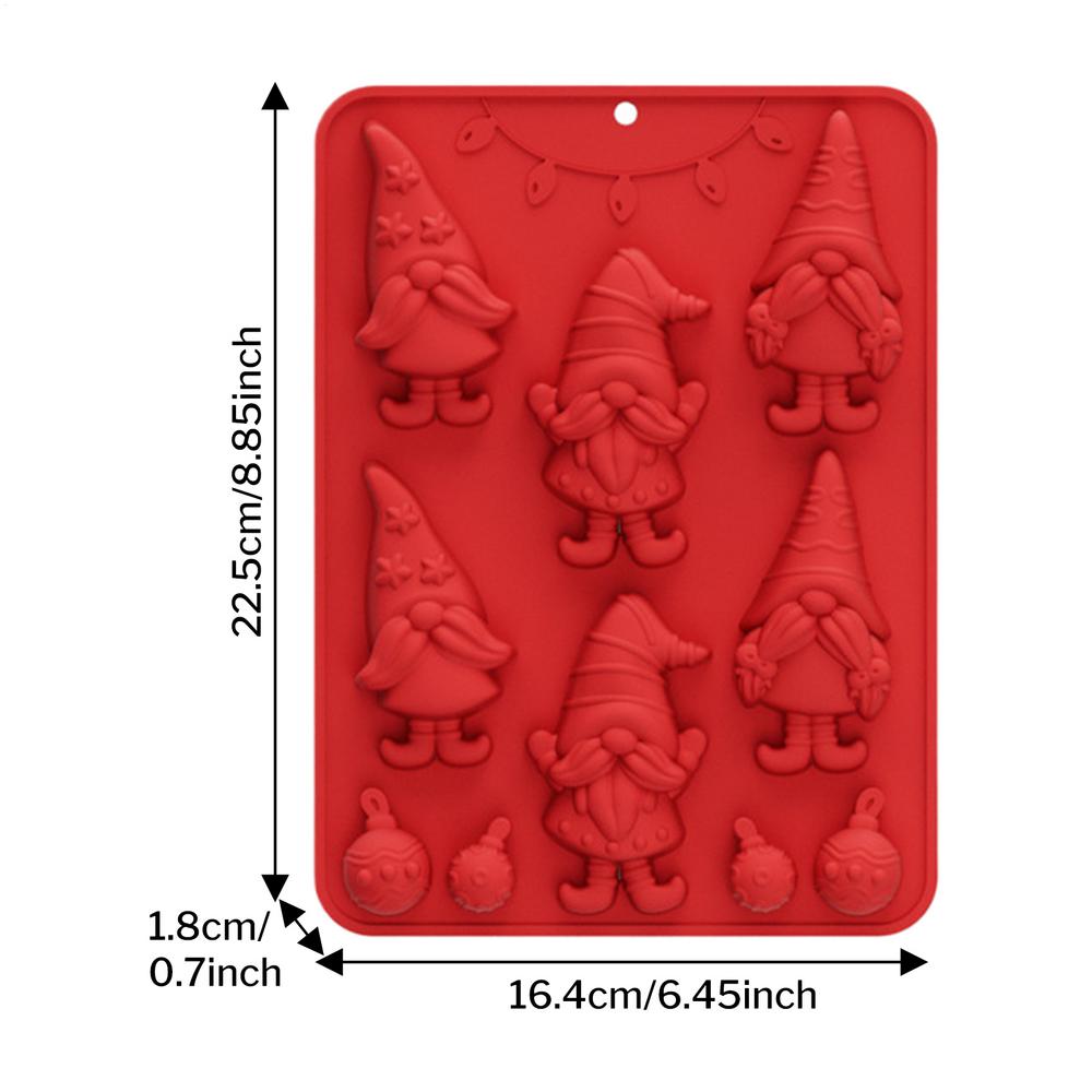 Christmas Silicone Baking Molds Christmas  Tree Gingerbread Santa Shape Cake Chocolate Mousse Mould Non-Stick DIY Holiday Tools
