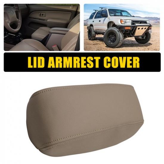 Console Lid Pull Over Armrest Cover Leather for Toyota 4Runner 1996-2002 Tan