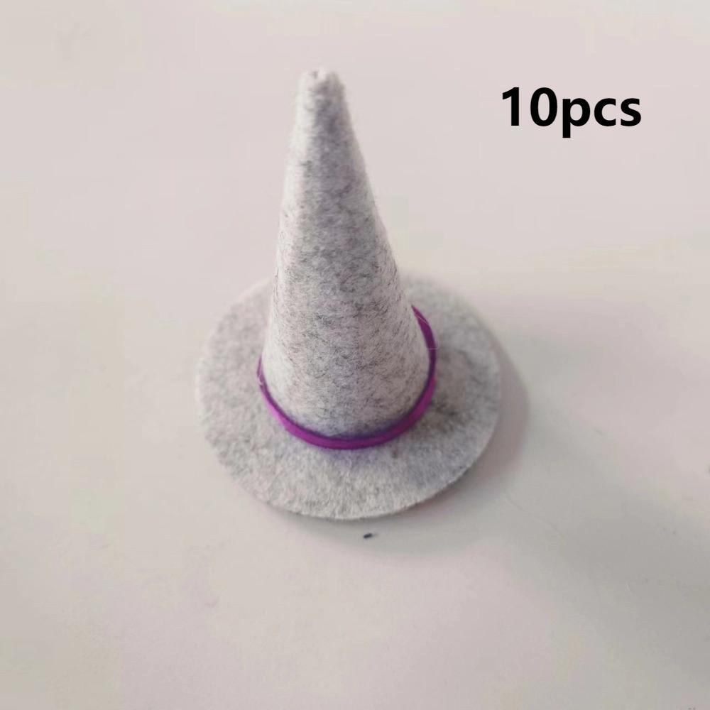 10pcs Wine Bottle Decor Mini Felt Witch Hats 4 Color DIY Wine Bottle Witch Hats Props Party Decoration Wine Bottle Topper