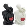 3D Printed Hugging Couple Figurine Valentine's Day Love Heart Couple Statue Home Office Desktop Decoration Ornament