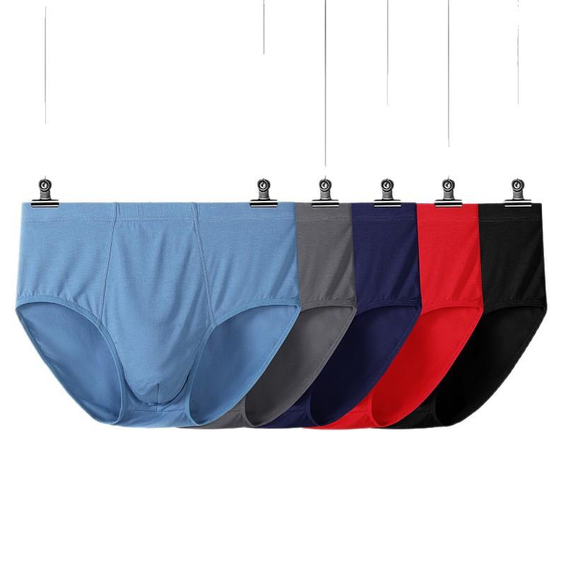 Men's High Waisted Triangle Underwear Middle-aged and Elderly Plus Size Underwear