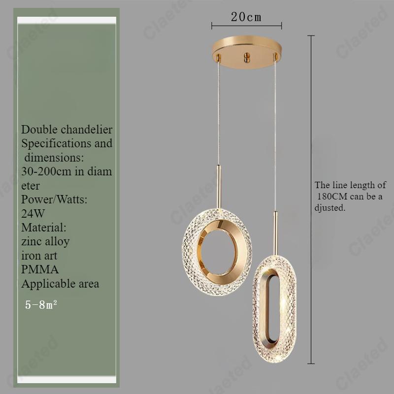 Creative Simple LED European Chandelier Living Room Dining Room Bedroom Study Atmosphere Decorative Lighting