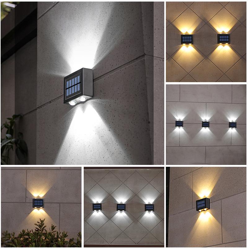 Outdoor Solar Wall Lamp - Waterproof Garden Fence & Courtyard Decoration