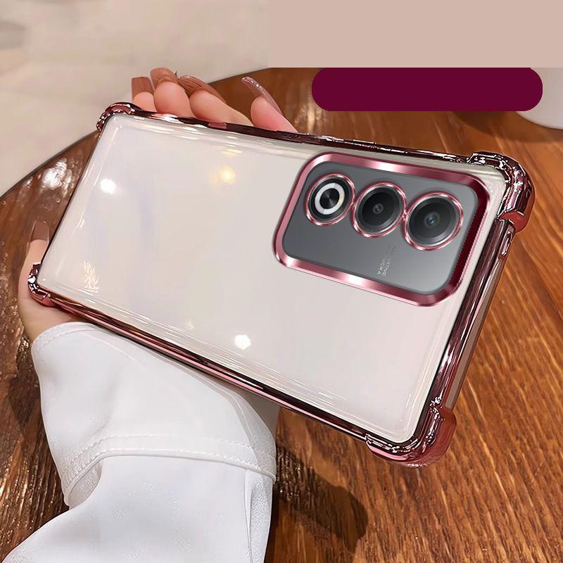 For OPPO A3 5G Japan Case OPPO A3 5G Japan Phone Case Oppo A3 Cover CPH2639 Four Corners Thickening Plating Silicone Back Cover