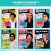 Decorably 12 Famous Scientists Posters for Classroom, 11x14in Educational Matte-Laminated for School Decor, Hallways, Bulletin Boards, Home Study